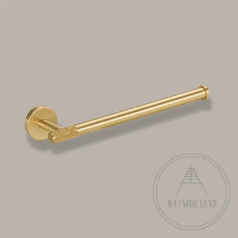 Bathroom Accessories Bayside Luxe - Knurled Solid Satin Brass Hand Towel Rail - Mosman Range