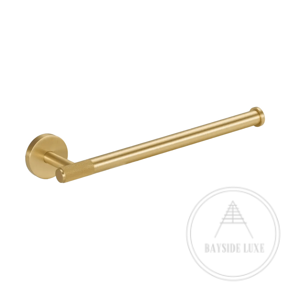 Bathroom Accessories Bayside Luxe - Knurled Solid Satin Brass Hand Towel Rail - Mosman Range