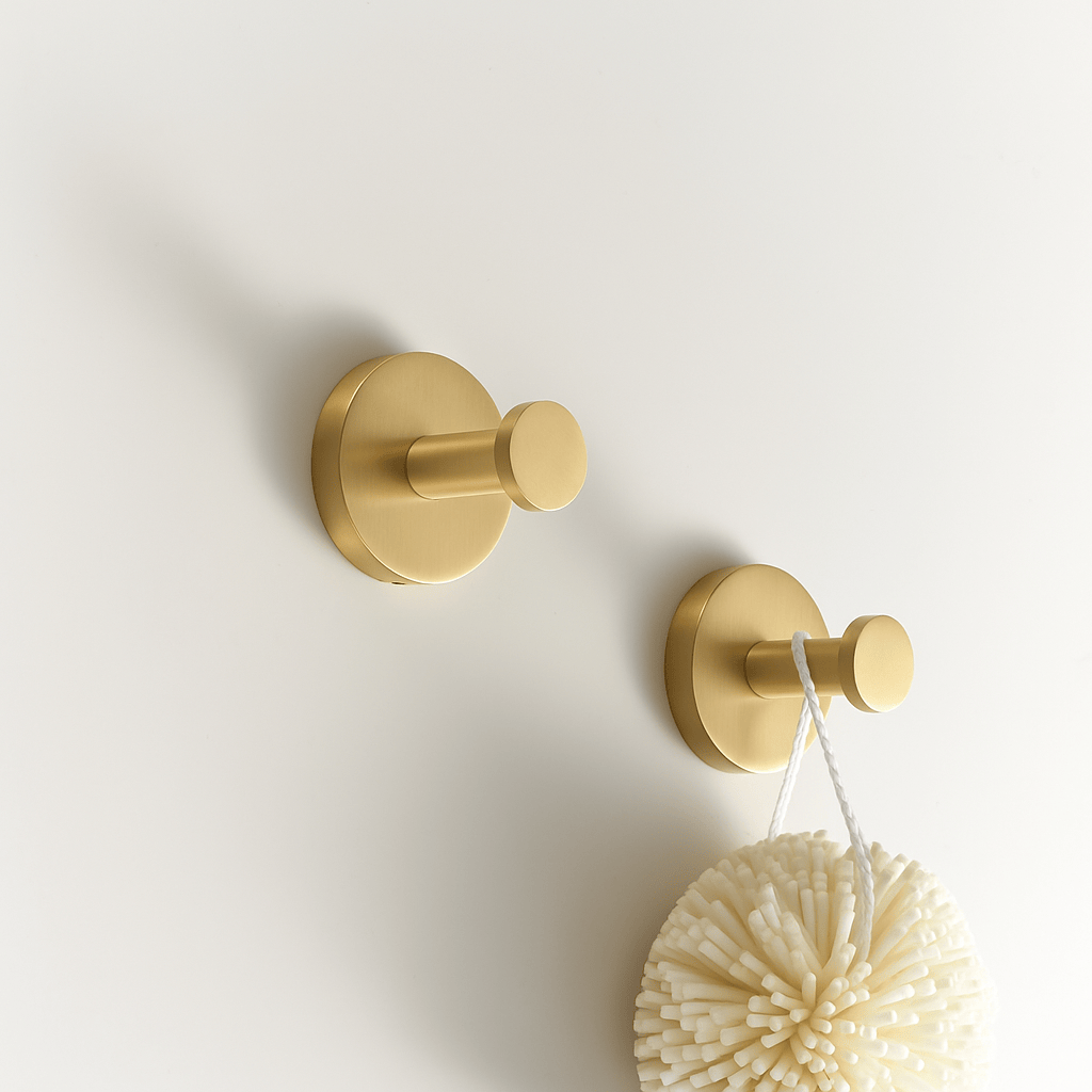 Bathroom Accessories Bayside Luxe - Knurled Solid Satin Brass Towel Hook - Mosman Range