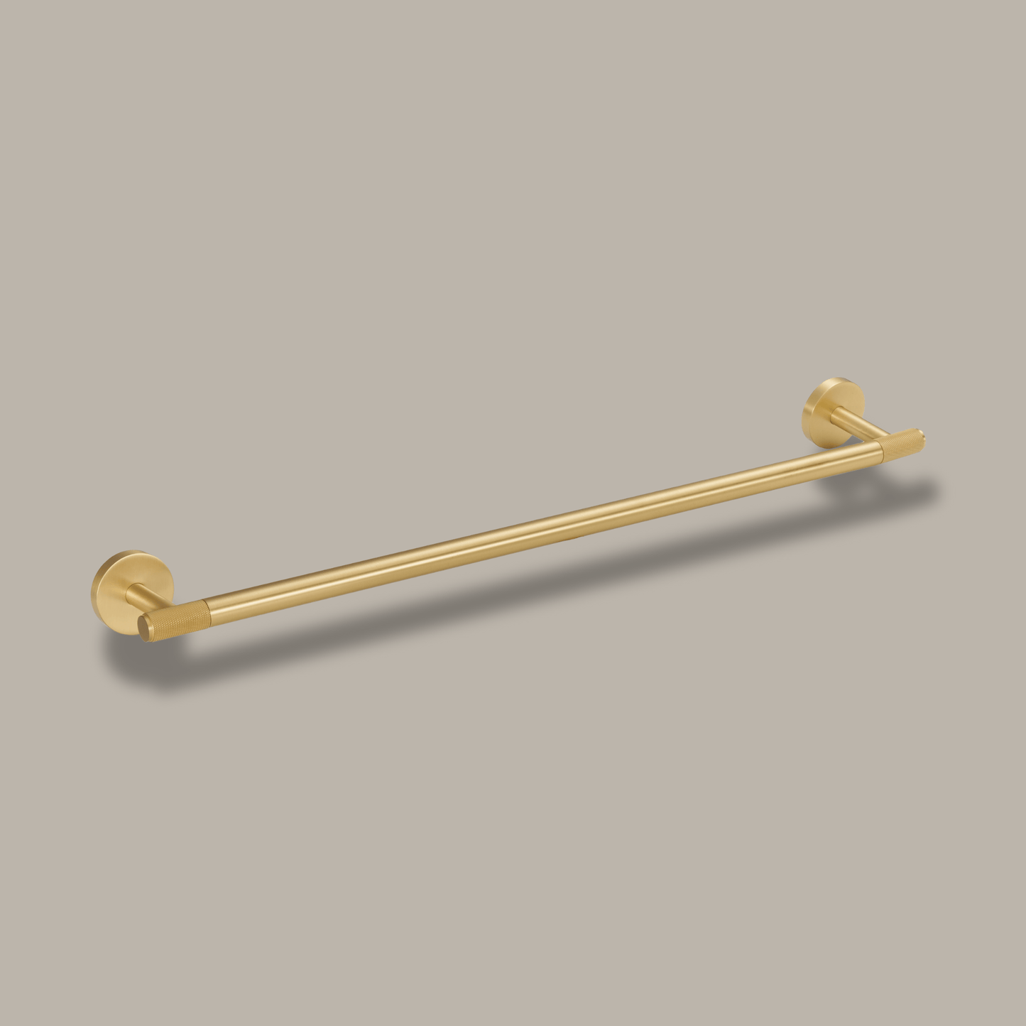 Bathroom Accessories Bayside Luxe - Knurled Solid Satin Brass Towel Rail - Mosman Range