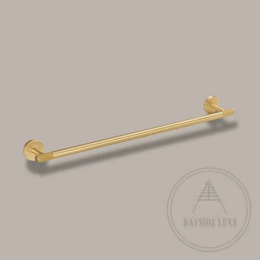 Bathroom Accessories Bayside Luxe - Knurled Solid Satin Brass Towel Rail - Mosman Range