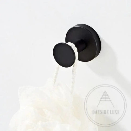 Bathroom Accessories Black / Stainless Steel Luxe Abode - Round Bathroom, WIR or Hallway Coat Hook