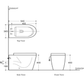 Bathroom Accessories Noosa Ceramic Toilet with Rectangle Antique Brass Flush Plate