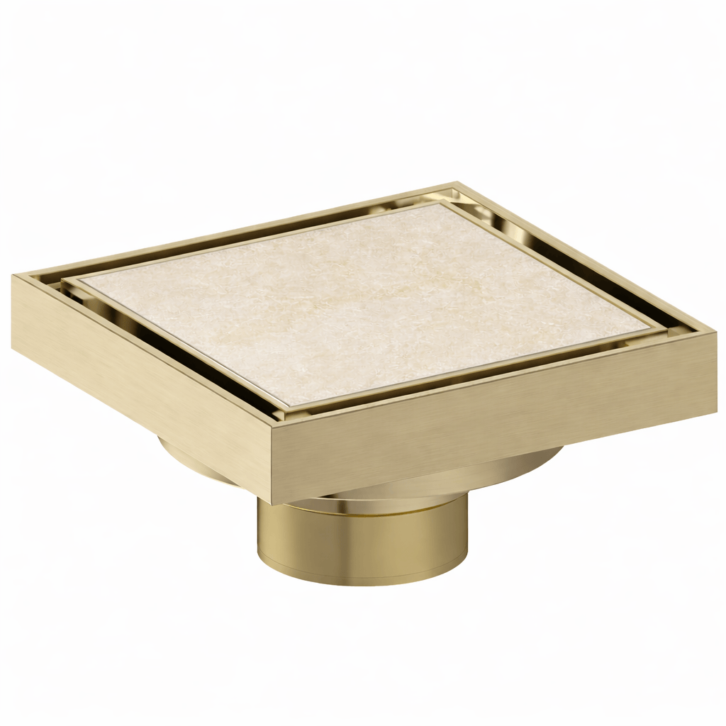 Bathroom Accessories Sandringham Tile Insert Floor Waste 100mm - Satin Brass