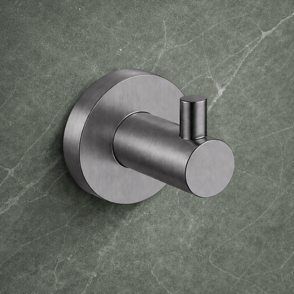 Bathroom Hawksburn Towel and Robe Hook - Gunmetal