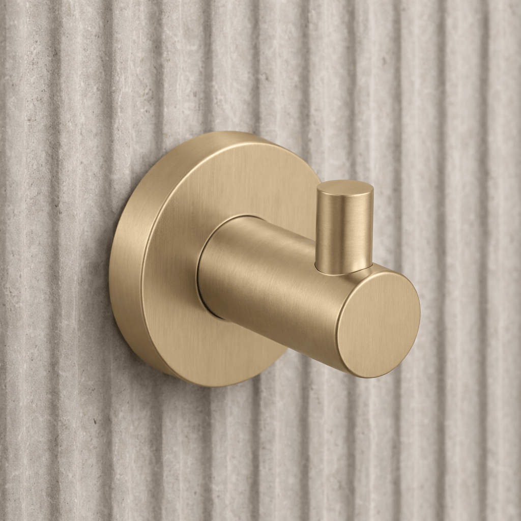 Bathroom Hawksburn Towel and Robe Hook - Satin Brass