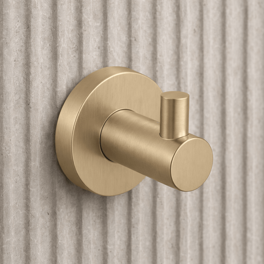 Bathroom Hawksburn Towel and Robe Hook - Satin Brass