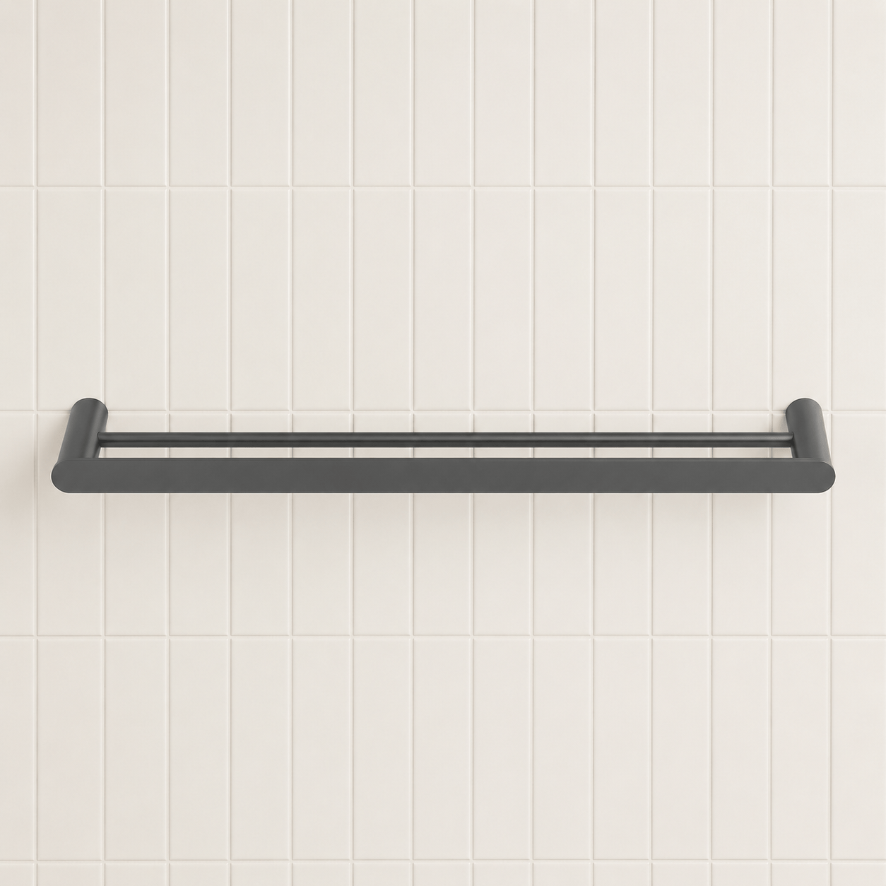 Bathroom Middle Park Bath Double Towel Holder 800mm - Gunmetal
