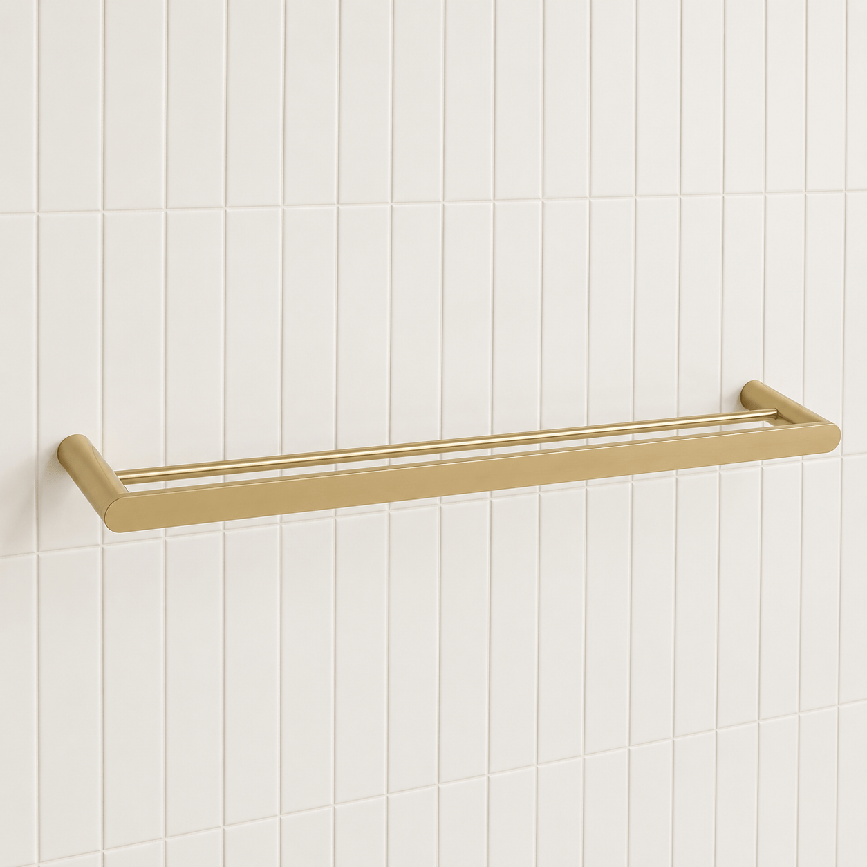 Bathroom Middle Park Bath Double Towel Holder 800mm - Satin Brass