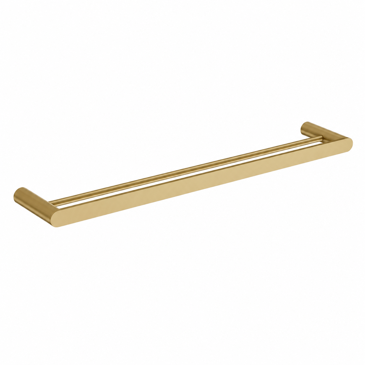 Bathroom Middle Park Bath Double Towel Holder 800mm - Satin Brass