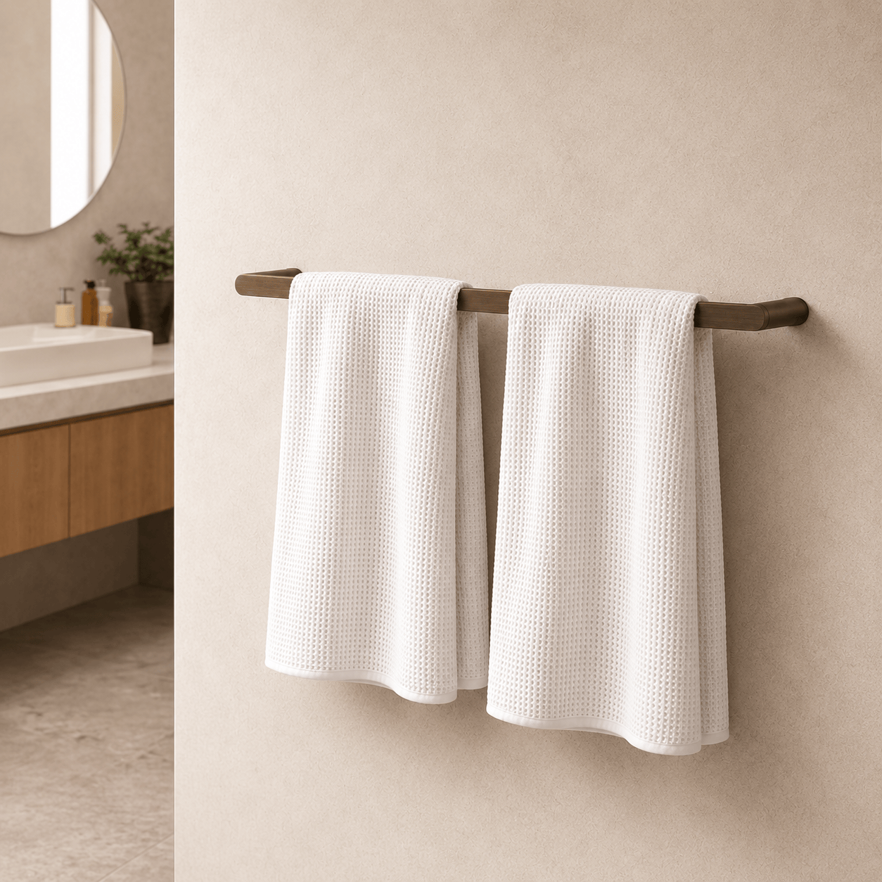 Bathroom Middle Park Bath Towel Holder 800mm - Antique Brass