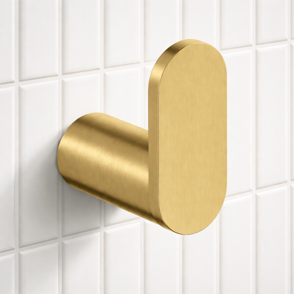 Bathroom Middle Park Towel and Robe Hook - Satin Brass