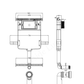 Bathroom Noosa Ceramic Toilet with Rectangle Antique Brass Flush Plate