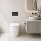 Bathroom Noosa Ceramic Toilet with Rectangle Gunmetal Flush Plate