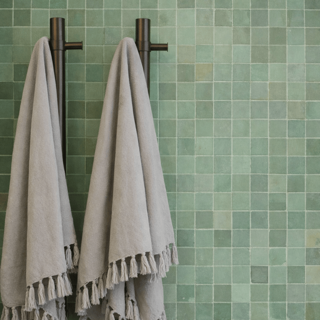 Bathroom Noosa Heated Double Towel Rail - Antique Brass
