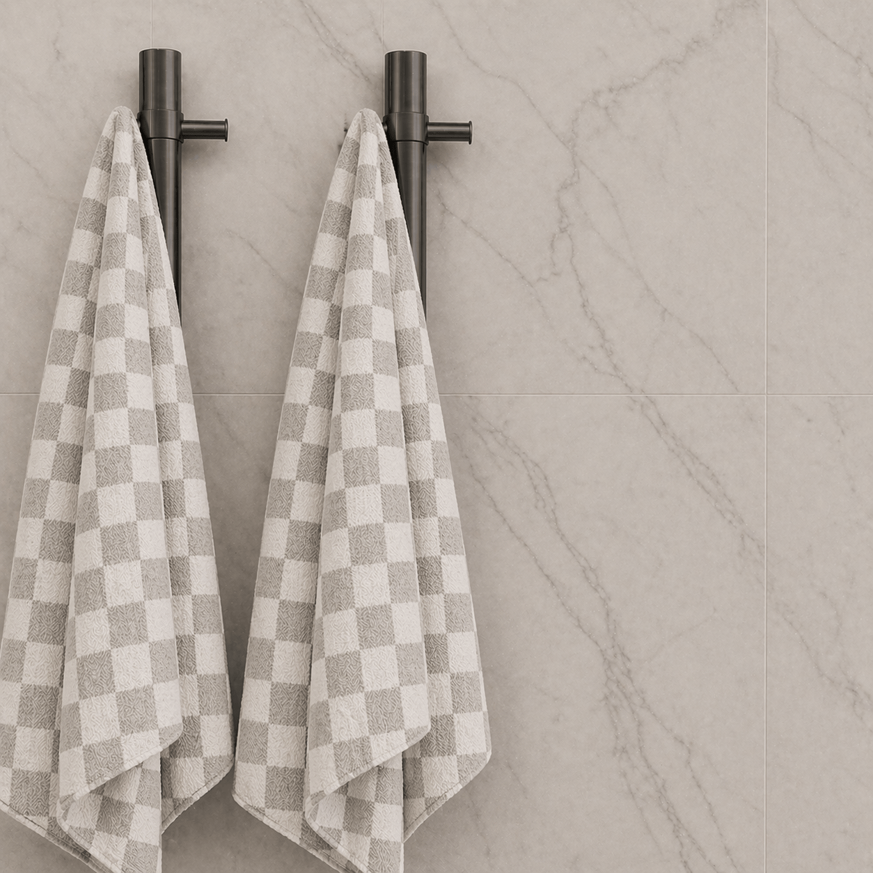 Bathroom Noosa Heated Double Towel Rail - Gunmetal