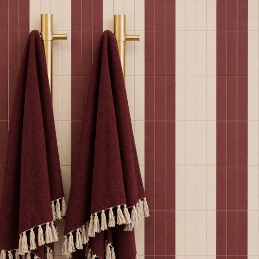 Bathroom Noosa Heated Double Towel Rail - Satin Brass