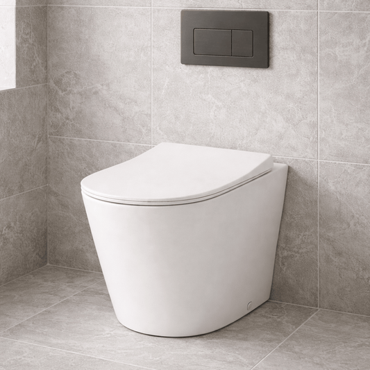 Bathroom Noosa Rectangle Toilet Flushplate - Gunmetal