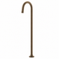 Bathroom Portsea Knurled Floor Mount Bath Tap - Antique Brass