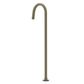 Bathroom Portsea Knurled Floor Mount Bath Tap Satin Brass