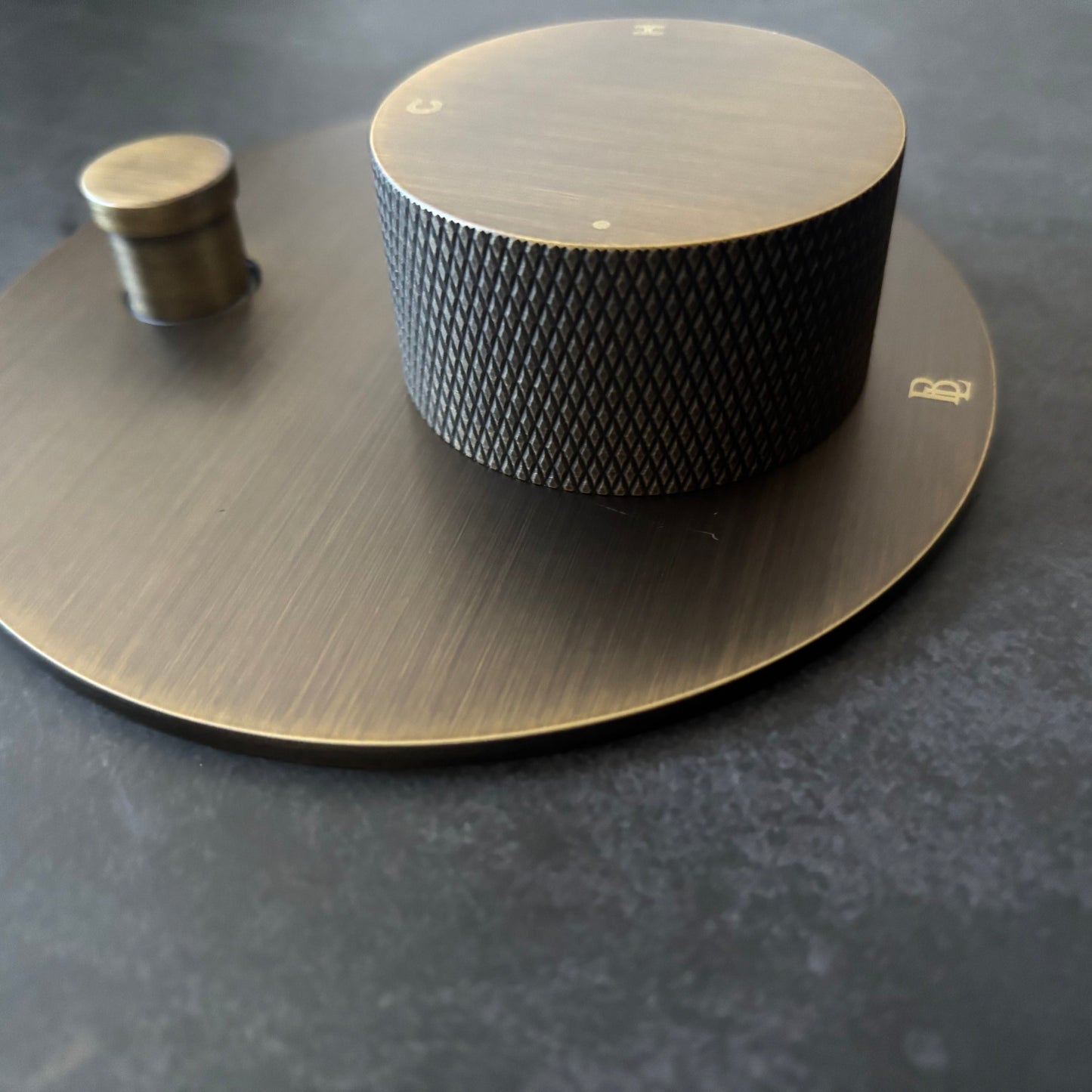 Bathroom Portsea Knurled Shower Diverter - Antique Brass