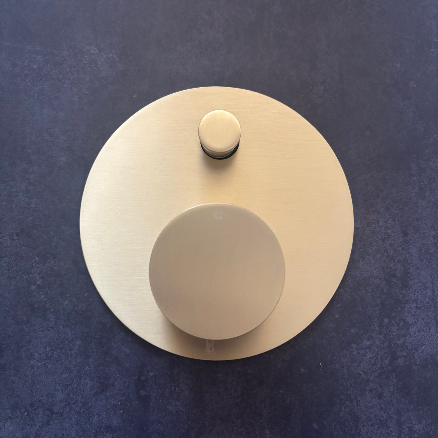 Bathroom Portsea Knurled Shower Diverter - Satin Brass