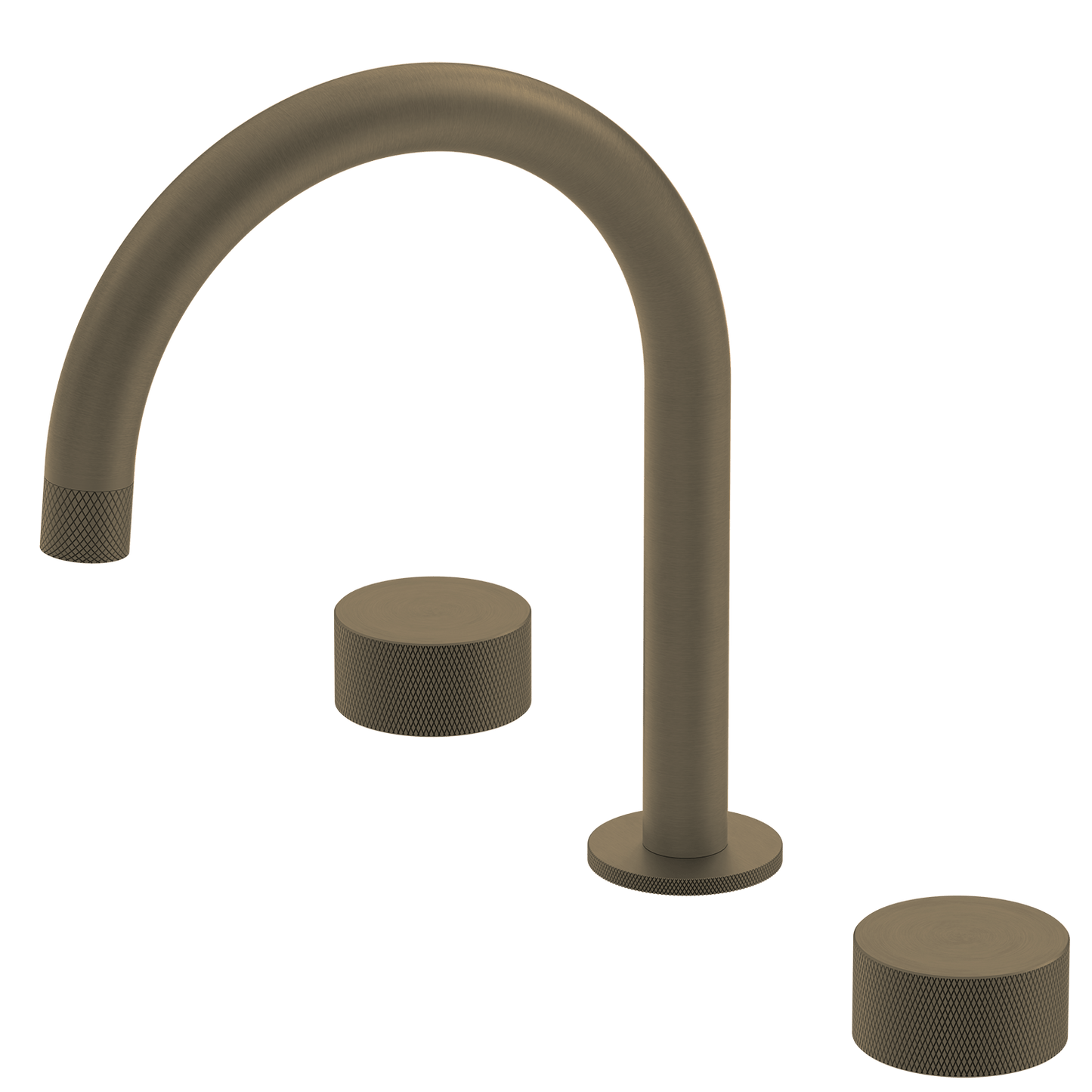Bathroom Portsea Knurled Spout and Double Mixer Antique Brass