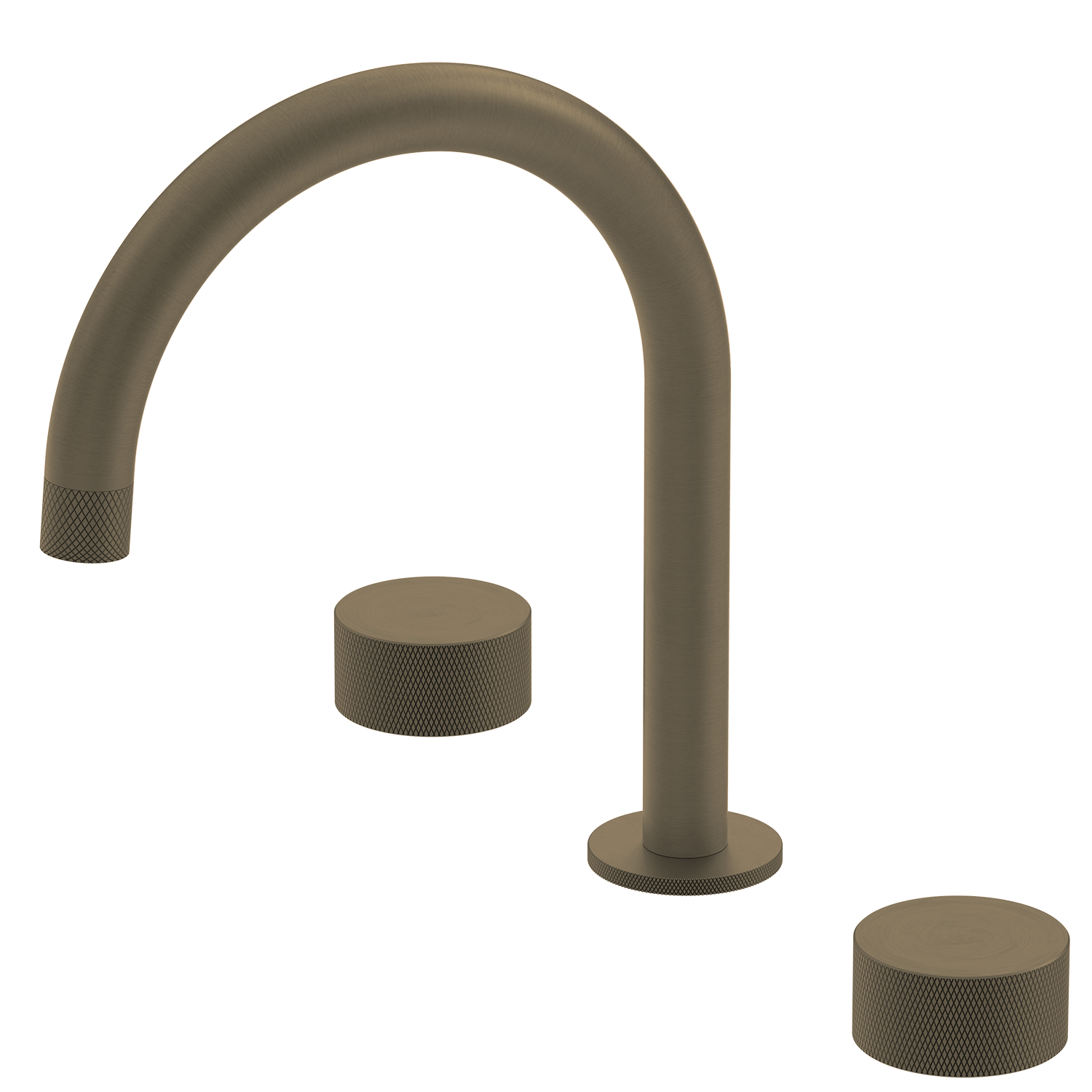 Bathroom Portsea Knurled Spout and Double Mixer Antique Brass