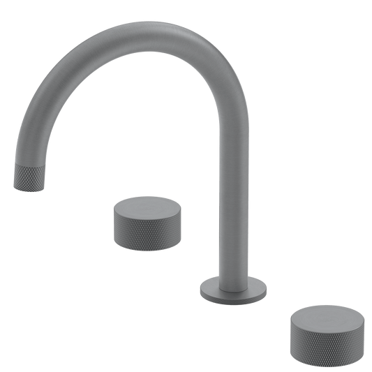 Bathroom Portsea Knurled Spout and Double Mixer Gunmetal