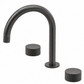 Bathroom Portsea Knurled Spout and Double Mixer - Gunmetal