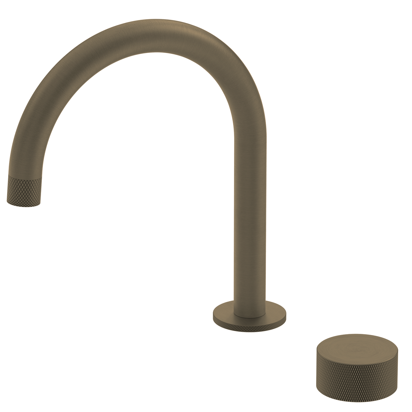 Bathroom Portsea Knurled Spout and Single Mixer Antique Brass