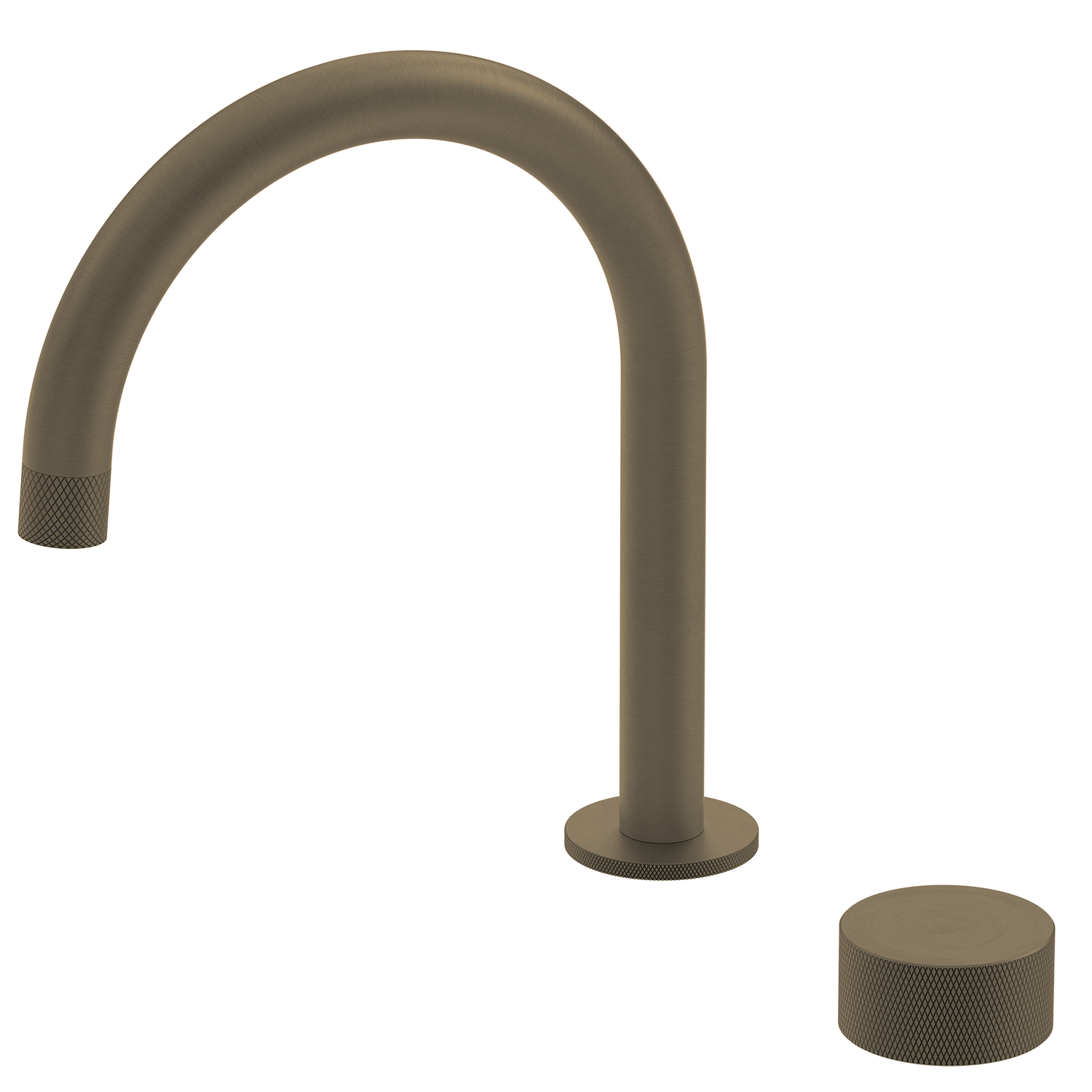 Bathroom Portsea Knurled Spout and Single Mixer Antique Brass