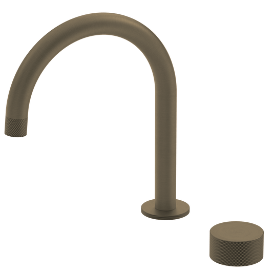Bathroom Portsea Knurled Spout and Single Mixer Antique Brass
