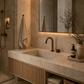 Bathroom Portsea Knurled Spout and Single Mixer - Antique Brass