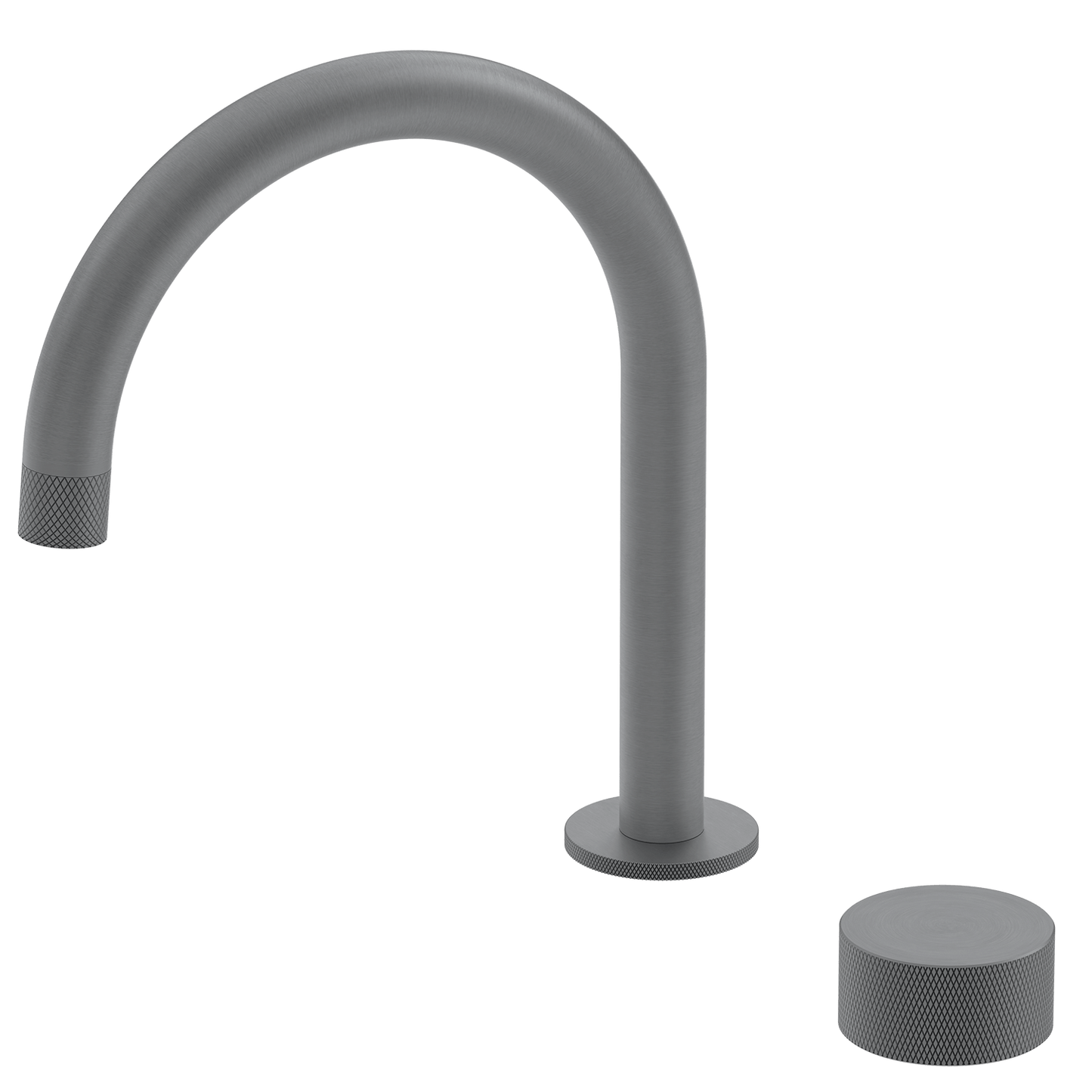 Bathroom Portsea Knurled Spout and Single Mixer Gunmetal