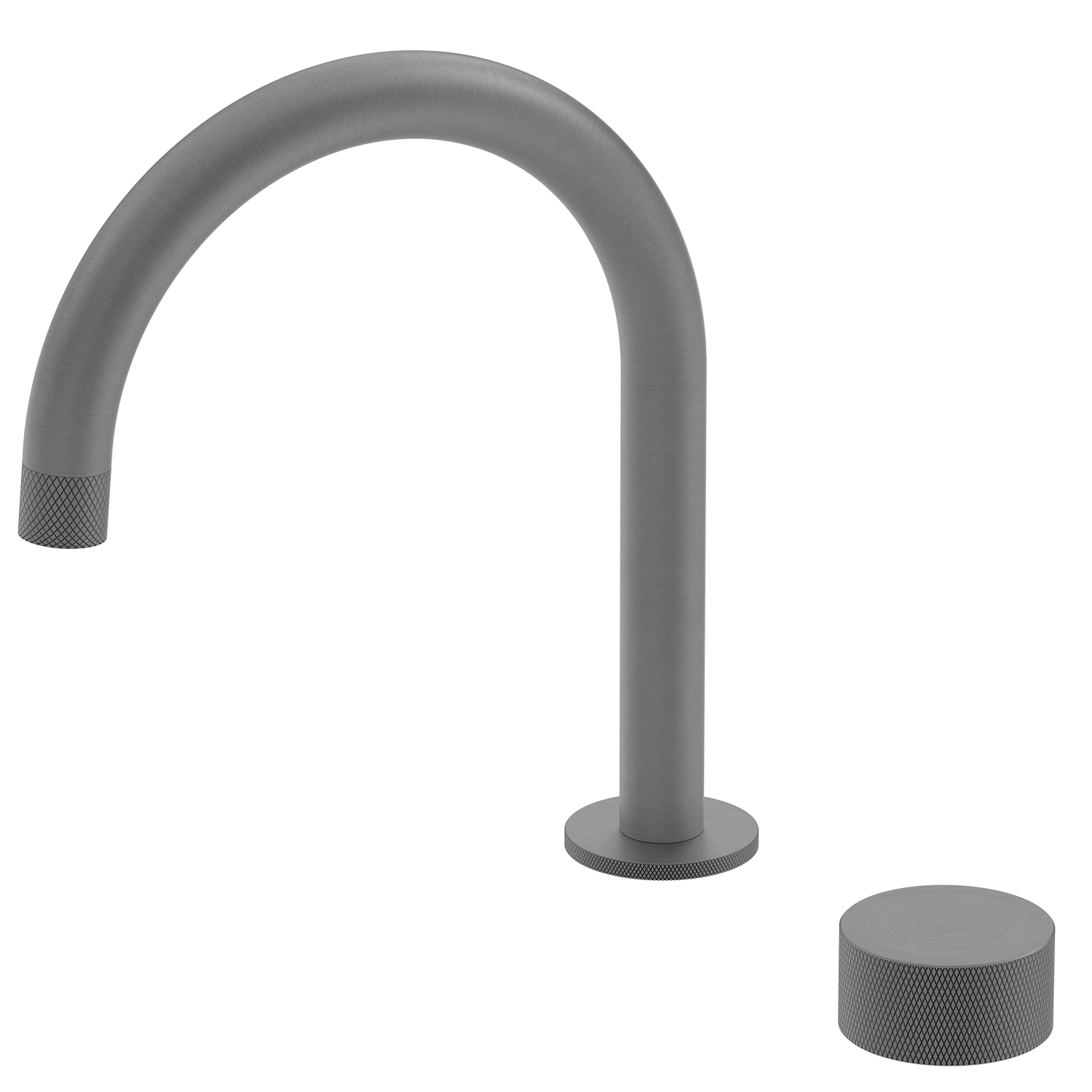 Bathroom Portsea Knurled Spout and Single Mixer Gunmetal