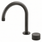 Bathroom Portsea Knurled Spout and Single Mixer - Gunmetal