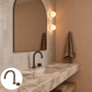 Bathroom Portsea Knurled Spout and Single Mixer - Gunmetal