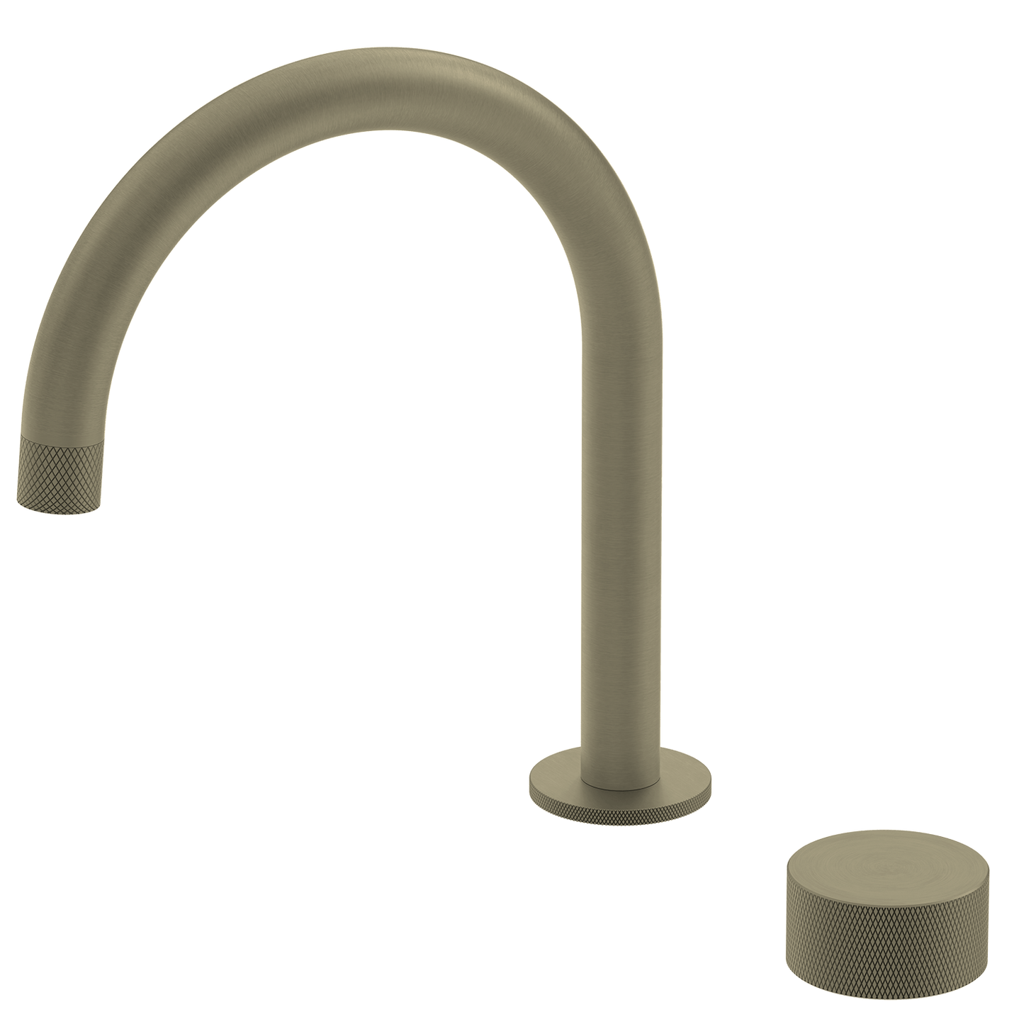 Bathroom Portsea Knurled Spout and Single Mixer Satin Brass