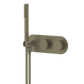 Bathroom Portsea Knurled Wall Mount Hand Shower and Mixers Satin Brass