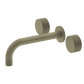 Bathroom Portsea Knurled Wall Mount Spout and Dual Mixer Satin Brass