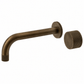 Bathroom Portsea Knurled Wall Mount Spout and Single Mixer - Antique Brass