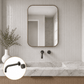 Bathroom Portsea Knurled Wall Mount Spout and Single Mixer - Gunmetal