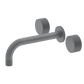 Bathroom Portsea Wall Knurled Mount Spout and Dual Mixer Gunmetal