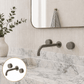 Bathroom Portsea Wall Knurled Wall Mount Spout and Dual Mixer - Gunmetal