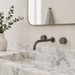 Bathroom Portsea Wall Knurled Wall Mount Spout and Dual Mixer - Gunmetal