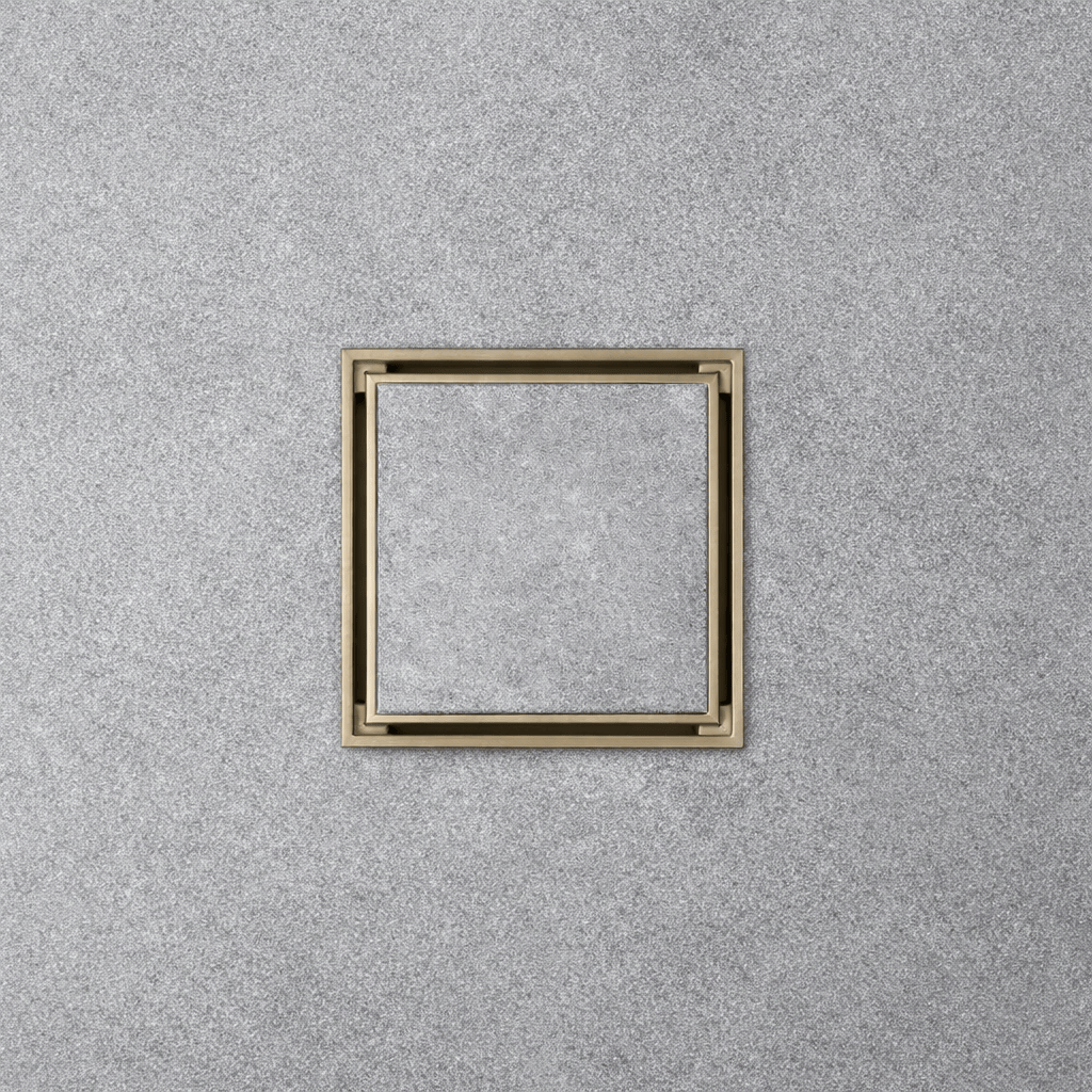 Bathroom Sandringham Tile Insert Floor Waste 100mm - Antique Brass