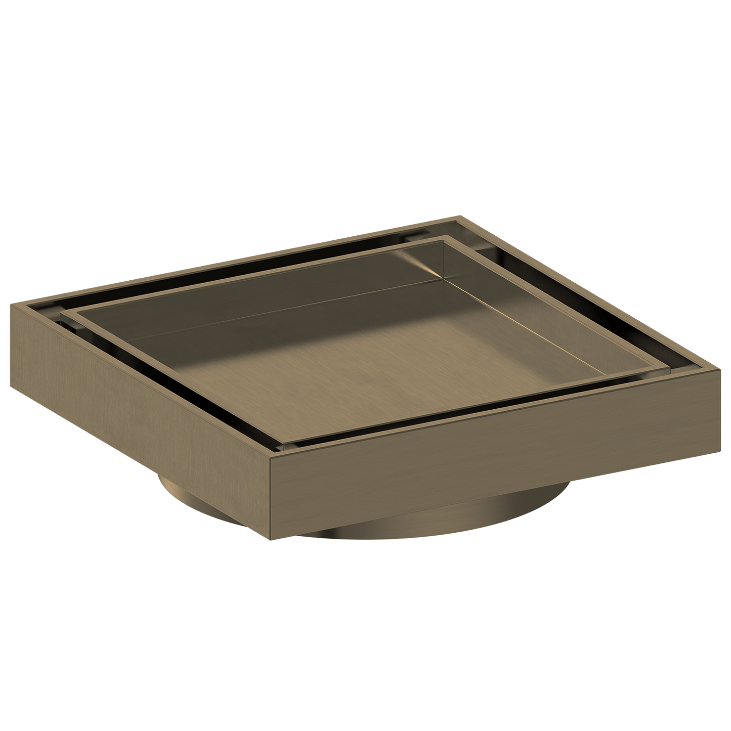 Bathroom Sandringham Tile Insert Floor Waste 100mm - Antique Brass