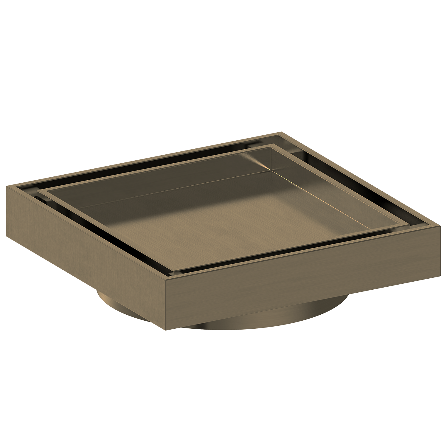 Bathroom Sandringham Tile Insert Floor Waste 100mm - Antique Brass