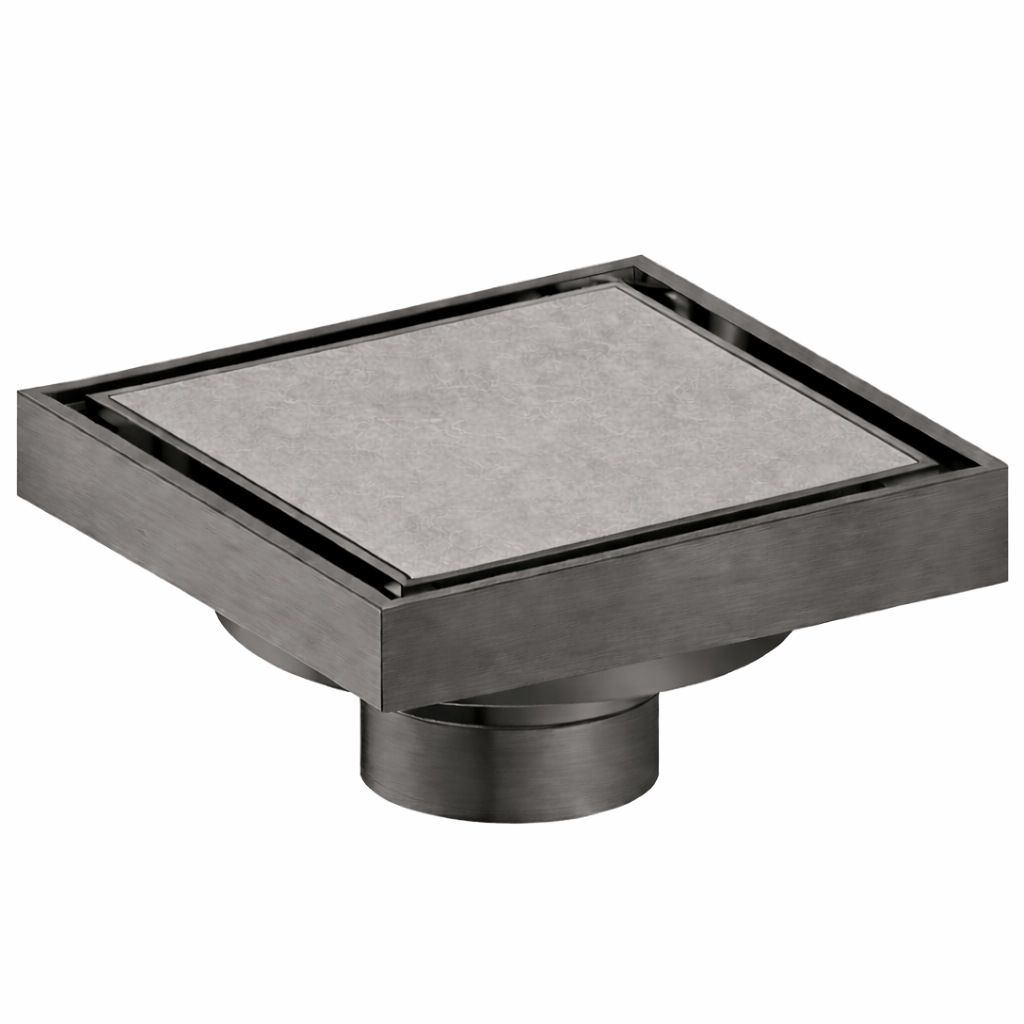 Bathroom Sandringham Tile Insert Floor Waste 100mm - Gunmetal